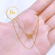 สร้อยคอทองแท้ ตะขอเอ็ม ทองคำแท้ 9k Italy (375) ลายคตกฤช มีใบรับประกันจากทางร้าน PM