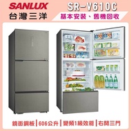 【SANLUX 台灣三洋】606公升一級變頻三門冰箱 SR-V610C