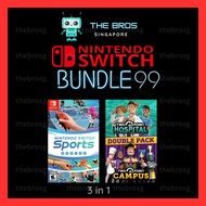3 in1: Nintendo Switch Sports + Two Point Hospital and Two Point Campus Double Pack  (Nintendo Switc
