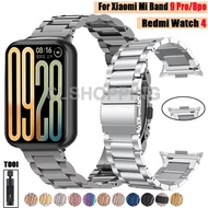 20mm 22mm Stainless Steel Strap For Xiaomi MI Band 9 Pro 8Pro Smart Watch Bracelet Metal Band For Re