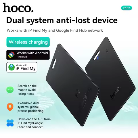 HOCO E102 Card Tags For Apple and Android Systems Mobile Phone Google Find My Locator Wireless Charg