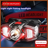 YANCA Outdoor LED Headlamp Smart Sensor Dual Light Source Headwear 10-15h Fishing Light VN