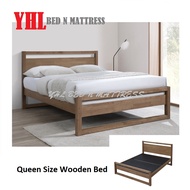 YHL CCQ Solid Wooden Queen Size Bedframe (Mattress Not Included)