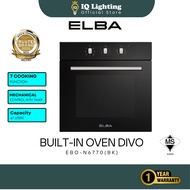 Elba Built-in Oven DIVO EBO-N6770(BK) – 7 Functions, Rotisserie, Triple Glazed Door / Ketahur Elektr
