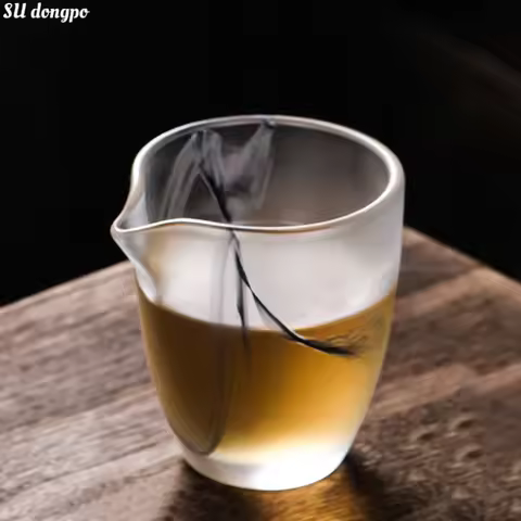 Ink Colored Glaze Justice Cup - Harmony Glass Large Heat-resistant Japanese Tea Dispenser Chahai Tea