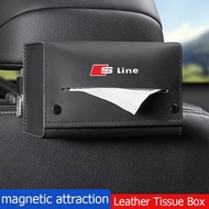 Car sunshade seat back hanging tissue box, armrest box magnetic napkin box suitable for Audi Sline S