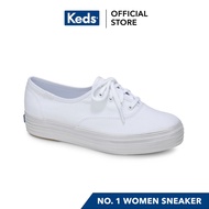 Keds Triple Shimmer Women's Platform Sneakers (White) WF58035