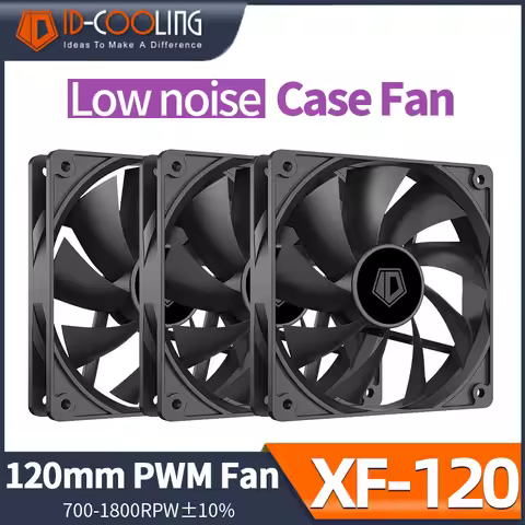 ID-COOLING XF-120-K Simplicity Efficiency PC Gamer Computer Case Fan 12V 4Pin PWM Adjust Speed Seria