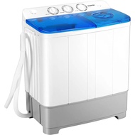 Portable Washing Machine, 2 In 1 Laundry Washer And Spinner Combo, 22lbs Capacity Twin Tub 13.2 Lbs 