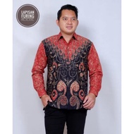 KEMEJA Casual Fur-lined Batik Shirt Hem Suitable for Office Weddings Code dl827