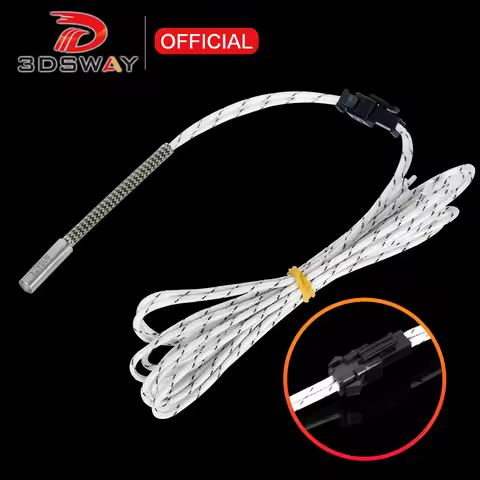 3DSWAY 3D Printer Part 12V Heating Tube Ceramic Heater Cartridge 24V 50W 6*20mm Heat Pipe with SM Pl