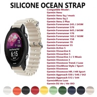 Silicone Ocean Strap Band - Garmin Venu SQ 2 Plus Vivoactive 6 5 3 Forerunner 645 570 170 245 165 70