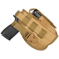 Tactical Molle Belt Gun Holster, Universal Adjustable Pistol Holsters with Mag Pouch Fits S&W M&P Sh