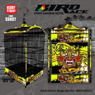 Stiker Decal SANGKAR KOTAK Sangkar EBOD JAYA Sangkar ORIQ JAYA Sangkar RADJA KACER KENARI Cucak Hija