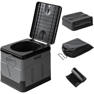 Tandas Perkhemahan Mudah Alih Porta Potty (Kelabu) - Tandas Kecemasan Luaran Boleh Dilipat dengan Pe