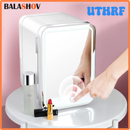 UTHRF 4l Mini Fridge Drinks Camping Cosmetics Portable Small Mirror Refrigerators for Room Students Dorm Makeup 110V/220V BXHED