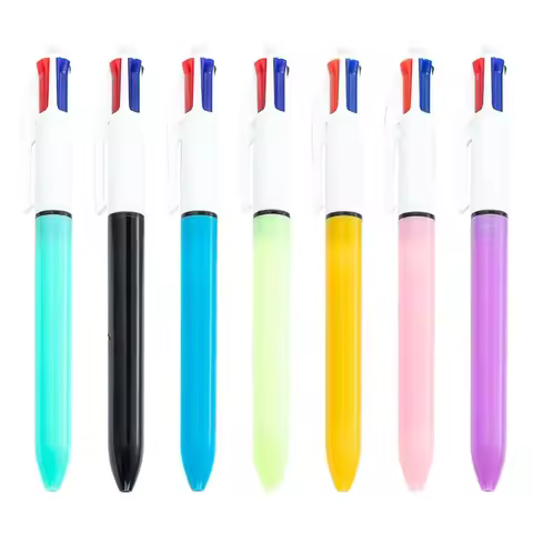 Multicolor Ballpoint Pen 4-in-1 Multicoloured Pens Writing Tool for Students U4LD