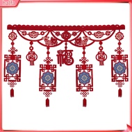 {halfa}  Home Party Garland Holiday Non-woven Garland Dragon Year Chinese New Year Garland Curtain Festive Lunar New Year Decoration for Door Window Southeast Asian Buyers