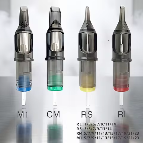 Tattoo Cartridge Needles POSEIDON V2 10PCS Disposable Safty RL RS RM M1 Tattoo Needle Hot Sale Purpl