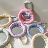 Puffy-framed Hanging Mirror by mnw.curated (Hanging Mirror with puffy fabric frame)