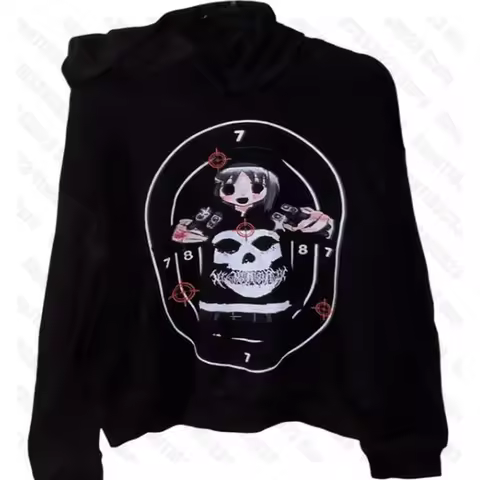 Y2k Style Gothic Letter Printing Sweatshirt Hoodies Cool Girls Punk Women Clothing 90s Emo girls Y2k