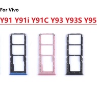 สำหรับ Vivo Y91 Y91i Y91C ถาดใส่ซิมการ์ดขาตั้งสำหรับ Vivo Vivo Y93 Y93S Y95อะไหล่สำรองช่องเสียบบัตรคู่
