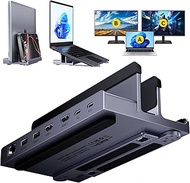 QUUGE USB C Docking Station Stand Dual 4K Monitor: 2 HDMI (Single 4K@120Hz), 2 USB3.0 Ports, 100W PD