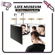 3 Way Mirror for Self Hair Cutting, 360 Trifold Barber Mirrors 3 Sided Makeup Mirror to See Back