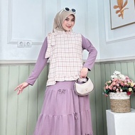 KATUN One Set Birkin Knit Mix Haruka Cotton 3 in 1 Skirt