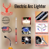 Stove Gas Lighter Pemetik Api Gas Electric Arc Lighter Windproof Lighter USB Lighter Stove Ignition 
