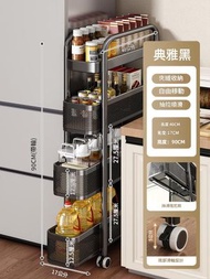 廚房夾縫置物架 極窄縫隙收納櫃多層 冰箱側邊抽拉櫃 蔬果小推車