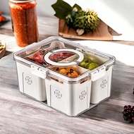 SHCJ生活采家 DripFresh手提加厚分格瀝水保鮮盒-6L大款3分格