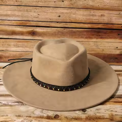 custom Heart crown Suede Hat fedora suede hat new woman 9.5cm wide brim hat wholesale panama hat uni