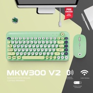 (Pre Order) 5Star Gaming MKW300 V2 New Set Keyboard and Mouse Wireless 2.4Ghz and Bluetooth Recharga