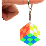 Mini 3x3 Keychain Cube Keyring Cube Magic Cube Stickerless Bright Speed Cube