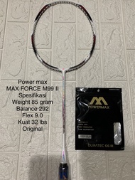 Raket badminton POWER MAX MAX FORCE 99 III GEN III KUAT 32 lbs ori
