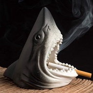 「 Party Store 」 Creative Shark Head Shape Ashtray Desk Crafts Decorative Portable Decorative Ash Tray Cigarette Holder Tobacco Smoking Utensil D