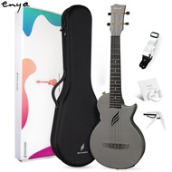 Enya Tenor Ukulele 26 Inch NOVA UE PRO Carbon Fiber Cutaway Travel Ukelele for Adult with Beginner Bundle Kit Including Online Video Lessons, Case, Strap, Capo and Strings