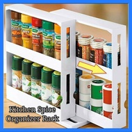Kitchen Spice Organizer Rack Multi-Function Rotating Storage Shelf Slide Cabinet Cupboard Organizer