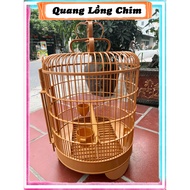 Hoa Mi bird cage size 36 made of Chinese plastic with complete accessories (self-assembled)n1 - Quan