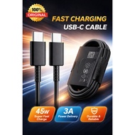 Samsung Type C To Type C SUPER FAST CHARGING data cable AMPERE 3A/5A 45W 65W