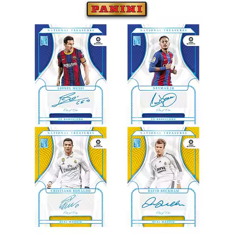 Panini 2022 National Treasures Messi Neymar Beckham CR7 Ronaldo Barcelona Real Madrid DIY Football S