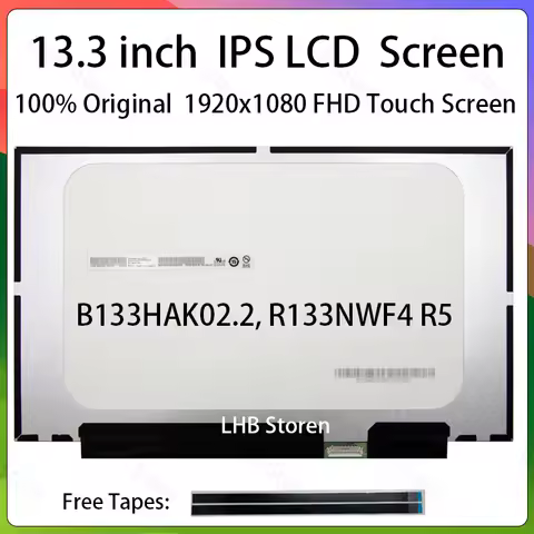 13.3" Laptop LCD Touch Screen B133HAK02.2 R133NWF4 R5 For Lenovo ThinkPad X390 X395 X13 L13 Gen 2 Di