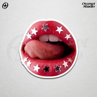 LOKAL Star Lips Sticker Sticker Cute Aesthetic lipstick Sticker/ Glossy Vinyl Sticker/ Lips Kiss Aes