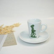 ~Hola Cafe~ 金杯義式濃縮咖啡杯盤組 約60ml 綠色 義大利 咖啡杯盤組 義式咖啡杯盤 杯盤組 濃縮咖啡杯