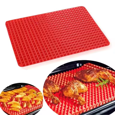 Silicone Multifunctional Barbecue Pizza Mat Pyramid Microwave Oven Baking Tray Tray Board Kitchen Ba