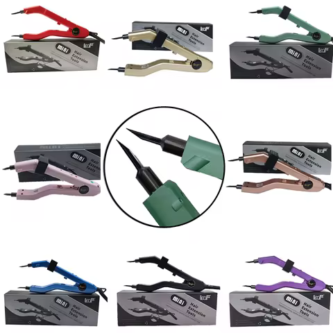 2024 Best Sharp Tip Adjustable Temperature Heating Hair Extension Iron, Fusion Hair Extension Iron K