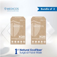 MEDICOS XU HydroCharge Natural Eco-Fiber Surgical Face Mask - Stone Blue (30's x 2 Boxes)