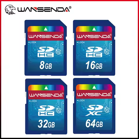 100% Real Capacity WANSENDA SD Card 32GB 64GB Memory Card 16GB 8GB 4GB SDHC SDXC Flash Memory Card f