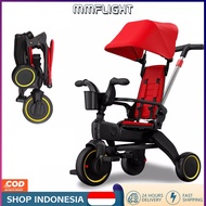 Mmflight Sepeda Roda Tiga Tricycle Stroller Baby Sepeda Anak Lipat